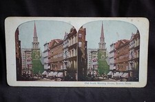 Stereo pair Original stereo image architecture historic peoples Boston Mass  22