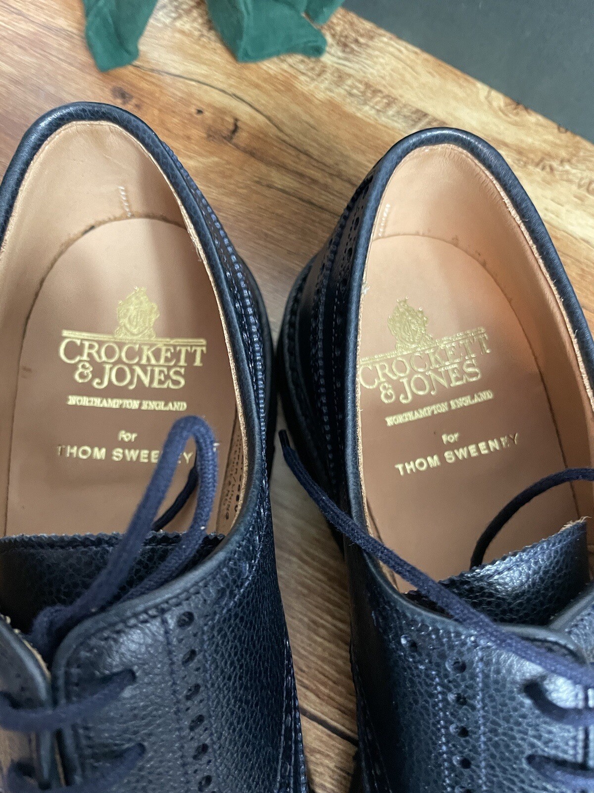 Crockett & Jones Shoes Pembroke Size 10.5 E Pebble Grain Navy BNWB RRP