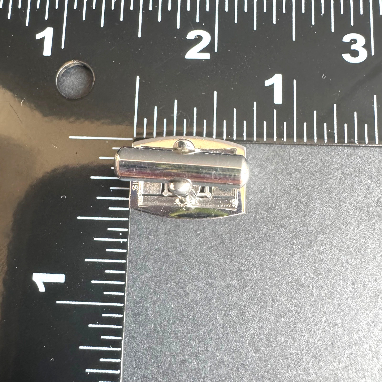 Vintage Silver Garnet Cufflinks Rectangular Red S… - image 8