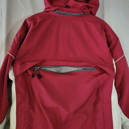 Mens Obermeyer Insulated Ski Jacket Maroon White Colorblock Size Large - Picture 15 of 22