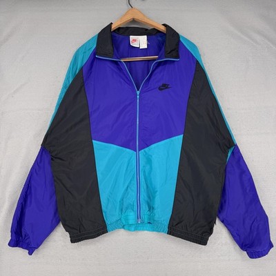 Vtg Nike Jacket Mens Large Multicolor Colorblock Windbreaker