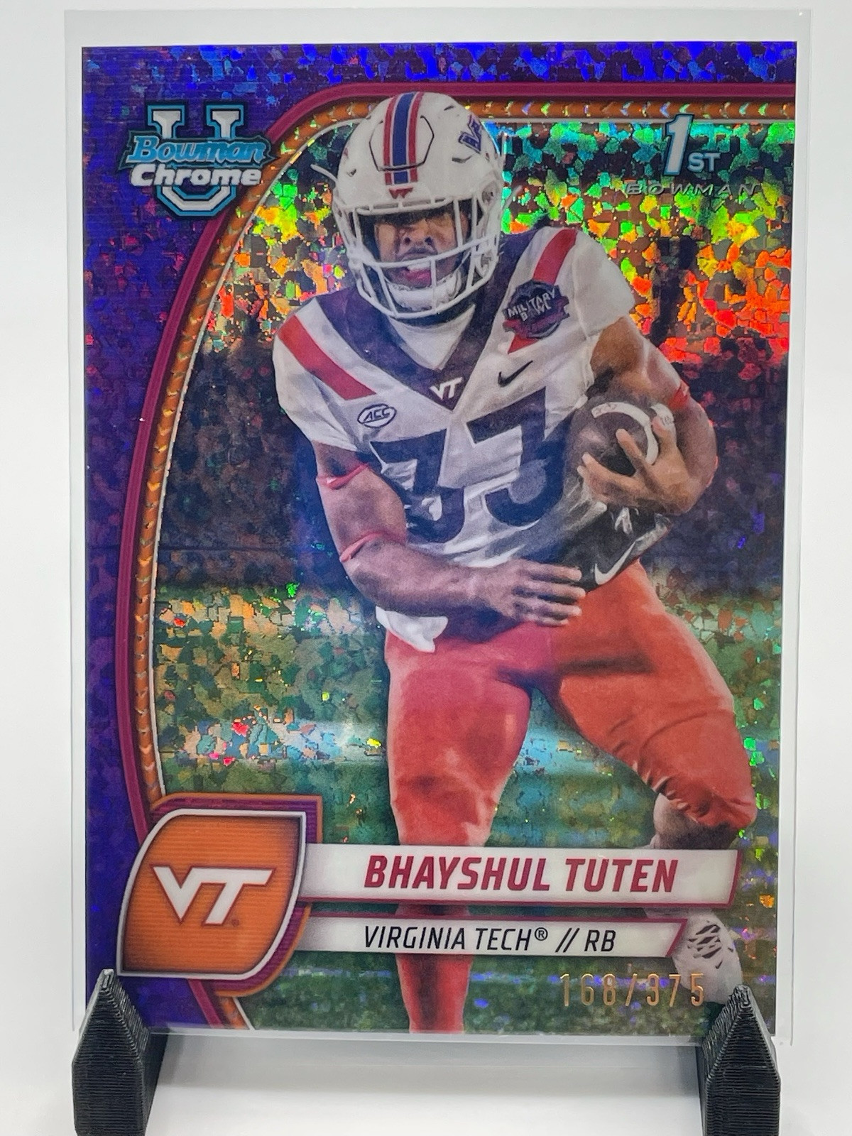 2024 Bowman Chrome U Bhayshul Tuten Purple Mini Diamond Refractor