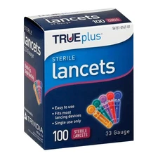 TRUEplus Lancet for Lancing Device 33 Gauge 1 Box(s) 100 /Box