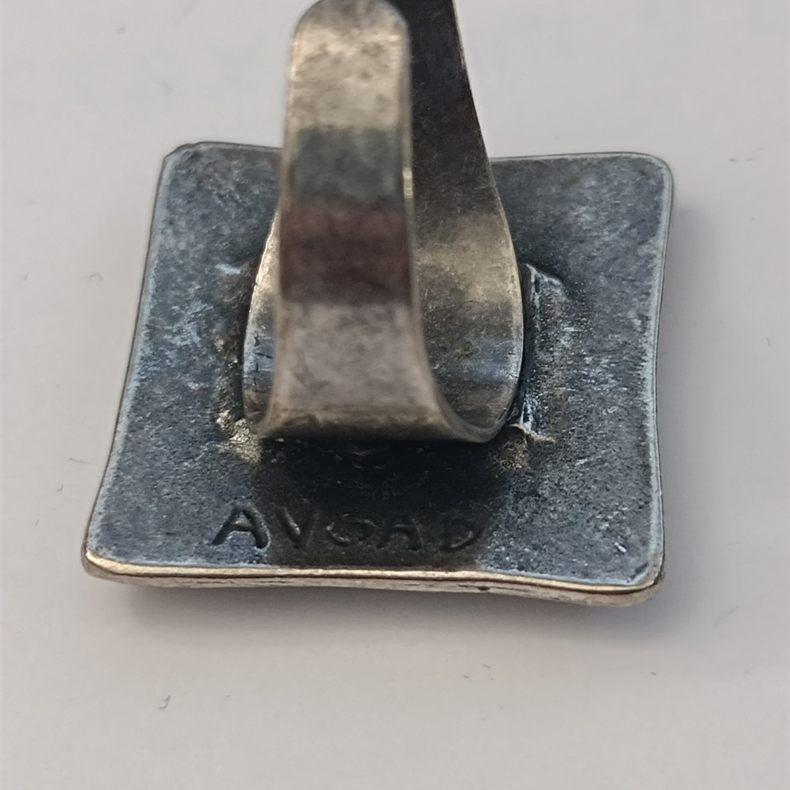 Bold Modernist Statement Ring Adjustable Square A… - image 15