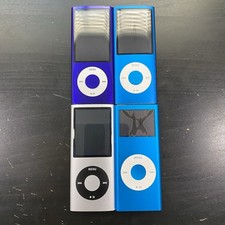 Lot of 4 Apple iPod Nano 2 4 5th Gen 8GB Model FOR PARTS BAD BATTERIES DO WORK 