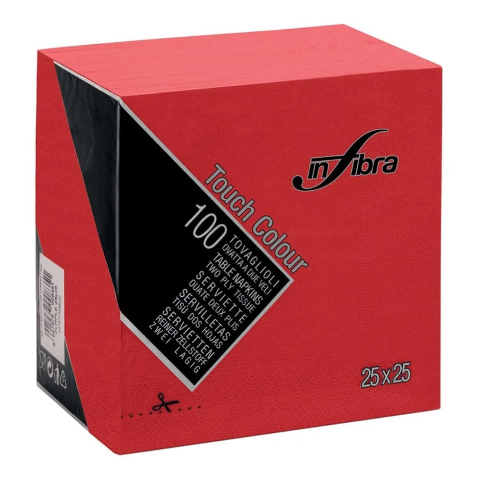 Tovaglioli Carta Colorati Touch 25x25 cm 2v Infibra - Bar Catering Buffet - Immagine 2 di 4