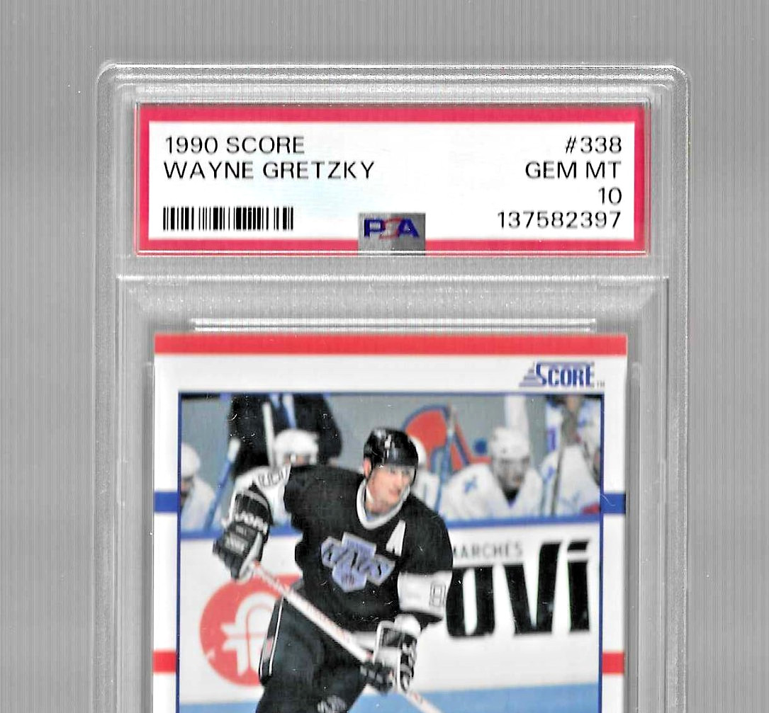 1990 SCORE HOCKEY CARD #338 HOF WAYNE GRETZKY PSA 10 MAGICIAN LOS ANGELES KINGS view 2