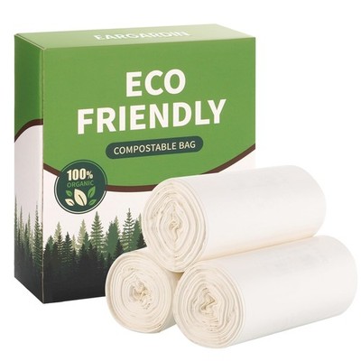 Biodegradable trash bags, 2.6 Gallon, 100% Compostable garbage bags wastebask...