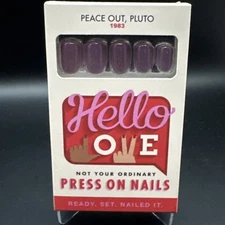 Hello Love Press On Nails - PEACE OUT, PLUTO - 1983