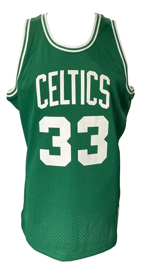 Larry Bird Signed Boston Celtics Green M&N HWC Swingman Jersey Bird+JSA ITP - Image 3 of 4
