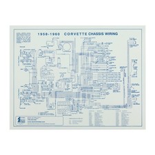 1958-1960 C1 Corvette Laminated Chassis Wiring Harness Diagram