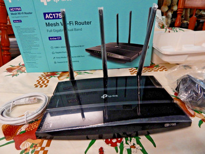 TP-Link AC1750 Mesh WiFi Router (Archer C7) DUAL BAND.FULL GIGABIT,1300+450 MBPS