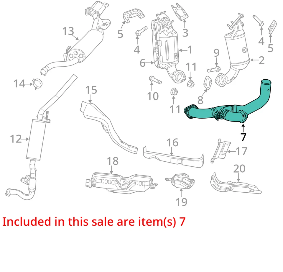 Se adapta a Dodge Grand Caravan 2014 2015 tubo de escape cruzado de 3,6 L 68210982AB Foto 4 de 4