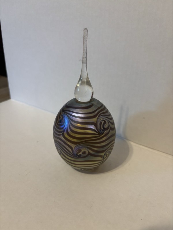 Hand blown Perfume Bottle Signed 