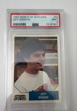 1987 World of Outlaws - Jeff Gordon #52 (RC) Psa 9