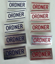 10 Abzeichen "Ordner", Leichtmetall, aus Best&auml;nden bewaffnete Organe der DDR