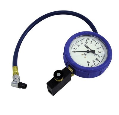 Intercomp 360087 Tire Pressure Gauge - Fill, Bleed & Read, 0-60 PSI