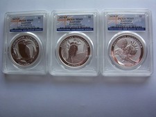 Australia 2012 , 2014 , 2018 _ 3 oz s _  1 oz Silver Dollar Kookaburra MS69 PCGS