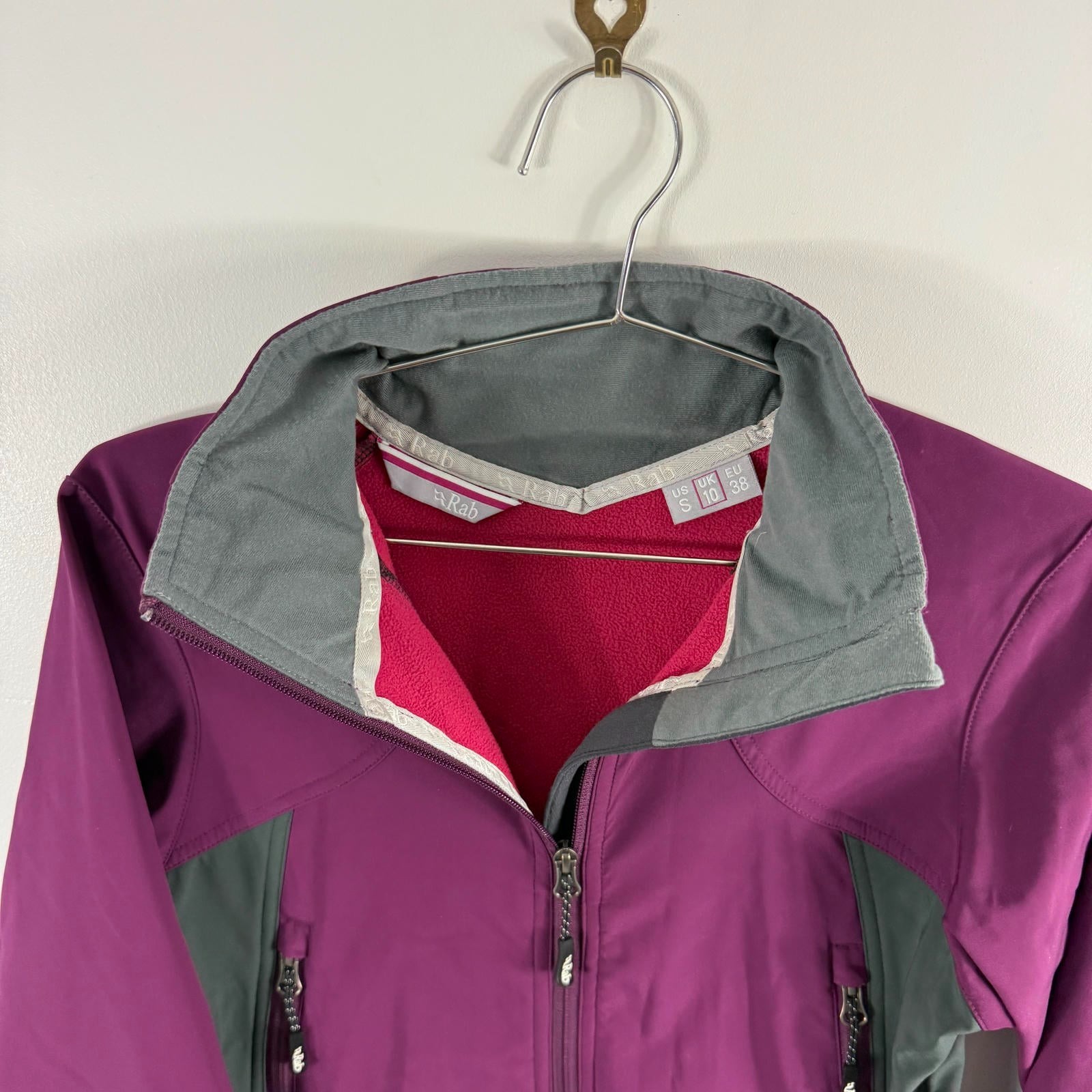 Women's Rab Baltoro Lite Purple Polartec Power Shield Sz UK 10 Softshell Jacket image 6