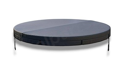 Whirlpoolabdeckung Thermoabdeckung Isolierabdeckung Spacover rund grau 200cm