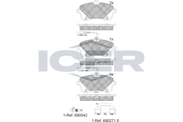 Bremsbelagsatz Vorne Lucas-Trw-System FüR Peugeot 407 6D Coupe 6C SW 6E Ab 09->-image