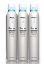 Rusk Thickr Hairspray 10.6 oz Thickening Hair Spray f/fine hair LOT OF 3