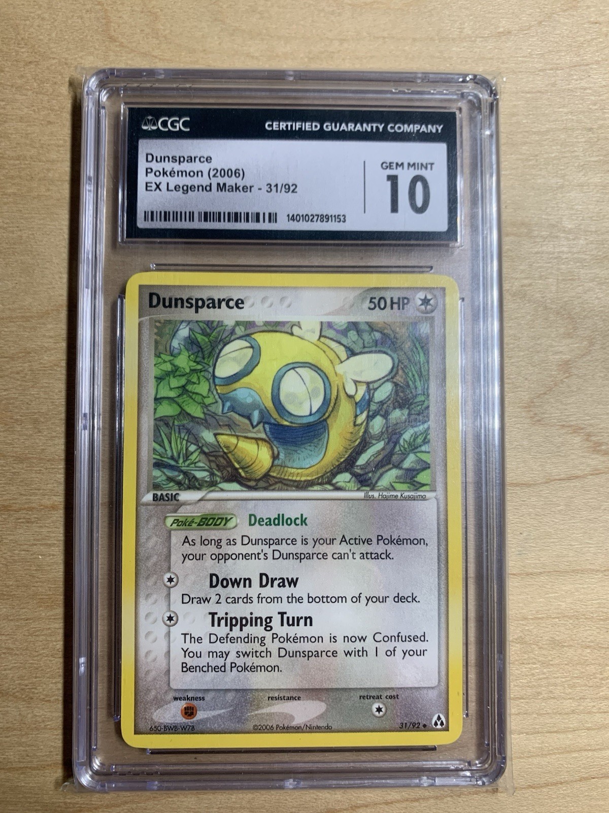 Pokémon TCG Uncommon EX Legend Maker Dunsparce 31/92 Gem Mint 10