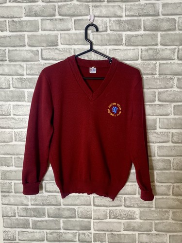 Aston Villa Vintage 1980’s Vintage V Neck Football Sweater Mens Medium Pullover UK