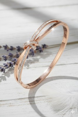 Lumière Infinity Knoten Armreif Roségold veredelt Limited Edition nur 10 Stück hergestellt 