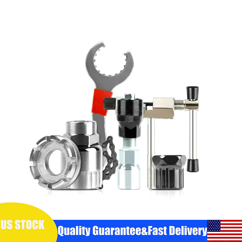 Repair Tool Kit Crank Chain Cutter Extractor Bracket Freewheel Puller
