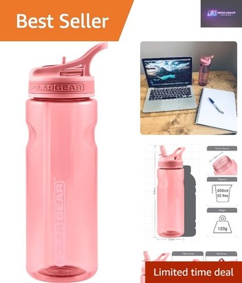Aqua Grip BPA-freie 650ml Trinkflasche mit Strohhalm - perfekt für den aktiven Lebensstil