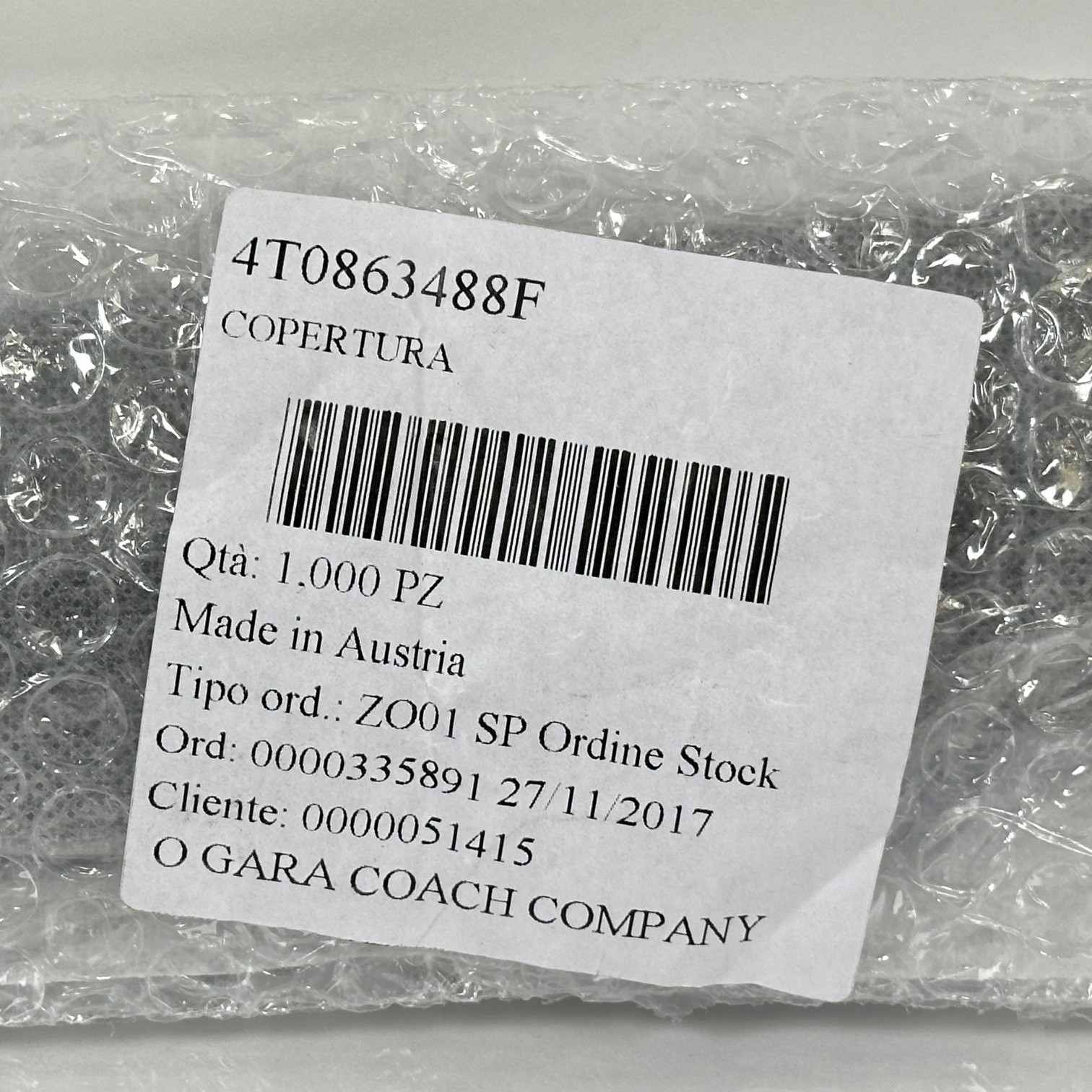 OEM Genuine Lamborghini 4T0863488F Forged Carbon Trim for Center Console Right