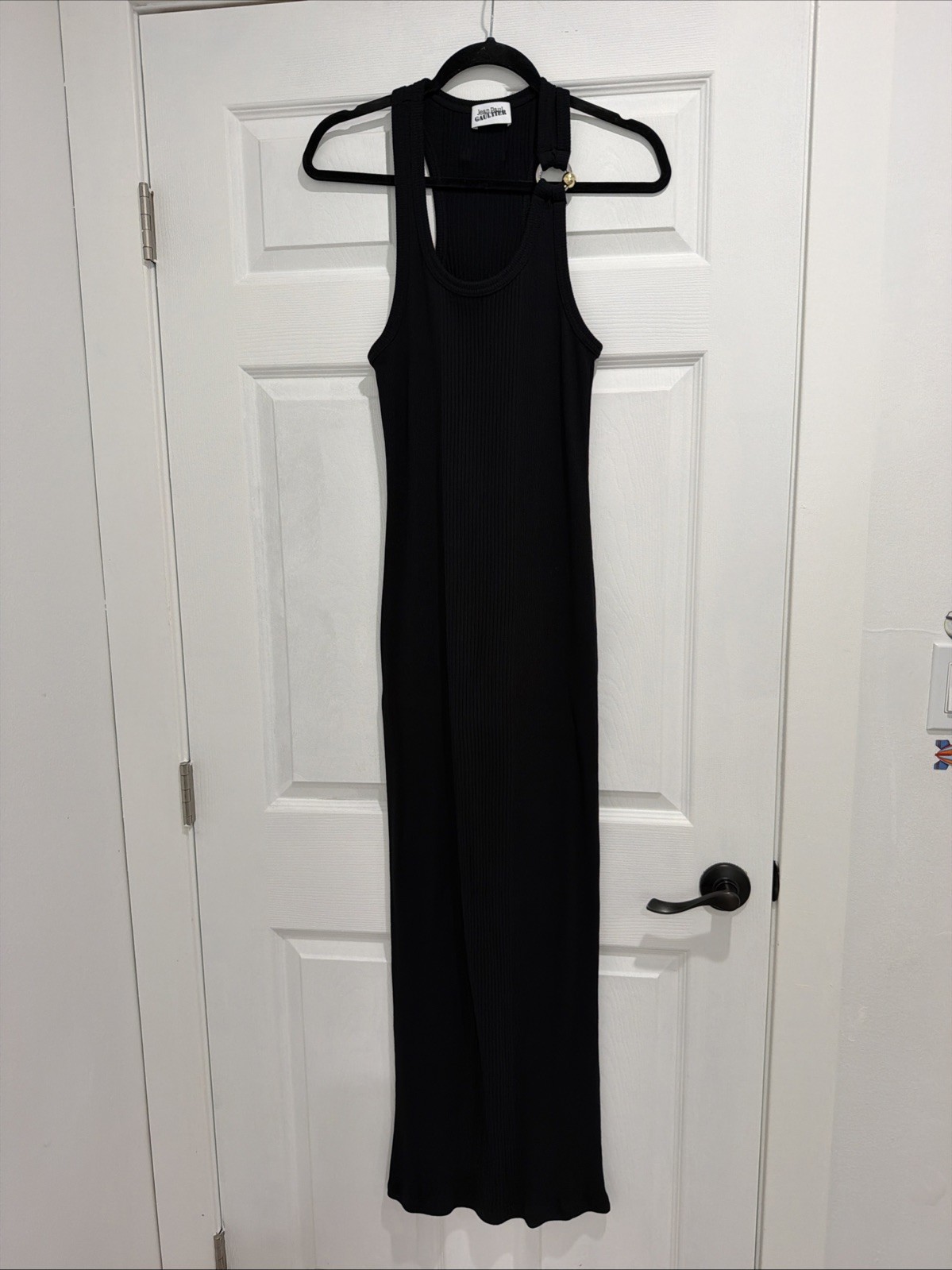 Jean Paul Gaultier Women’s Piercing Long Black Dress Size S