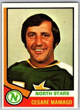 1974-75 Topps #26 - Cesare Maniago Minnesota North Stars (ENM) *HGCARDS*