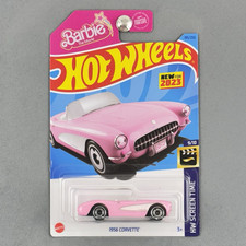 Hot Wheels 1956 Corvette Pink Barbie The Movie HW Screen Time 9/10 Chevy