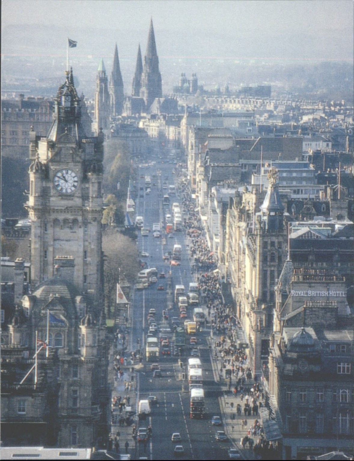 Princes Street Edinburgh Scotland Cityscape Phil Banks Photo Postcard P276