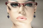 Satin Finish Red IYOKO INYAKE Model IY 283 Semi Rimless Glasses Frames