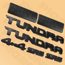 For Tundra SR5 4X4 iForce V8 5.7L 2014-21 Letter Overlay Emblem Matte Black 7Pcs