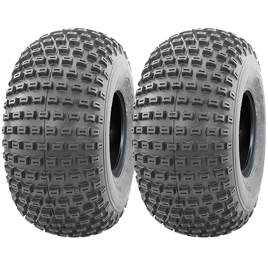 22x11.00-8 Knobby ATV Tyre Quad Trailer E-Marked Road Legal 4ply P322 (Set of 2)
