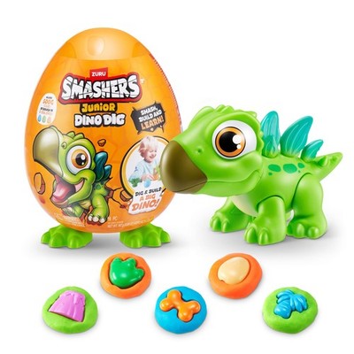 Smashers Junior Dino Dig Small Egg (Stegasaurus) by ZURU 12+ Surprises Compounds