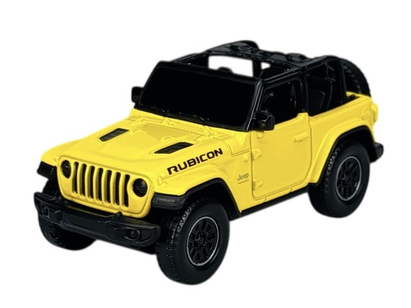 Rastar Jeep Wrangler Rubicon Gelb 1:43 Die Cast Metal Model Neu Im Kasten 59000-image