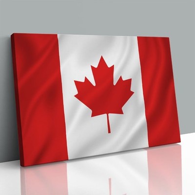 Kanada Nationalflagge Leinwand gerahmter Druck Bild Wandbild