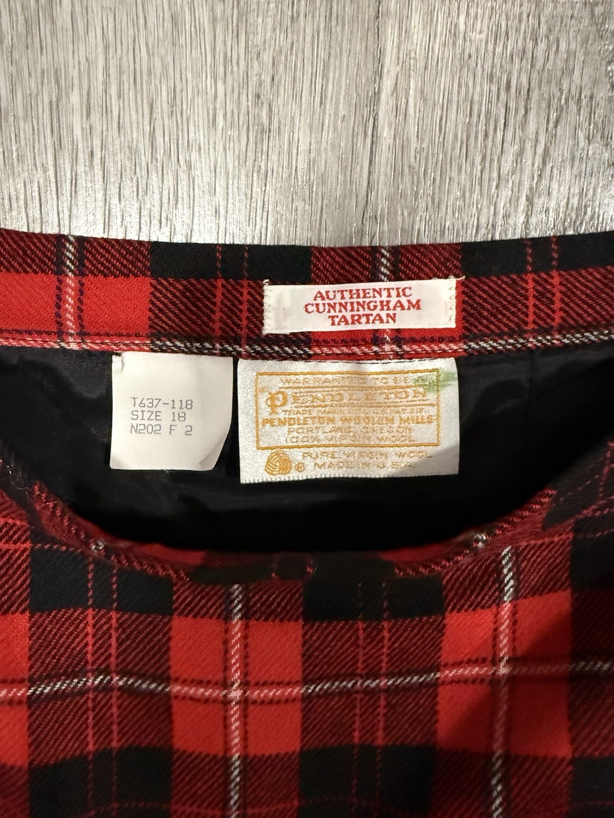 Authentic Cunningham Tartan Pendleton Wool Skirt … - image 3