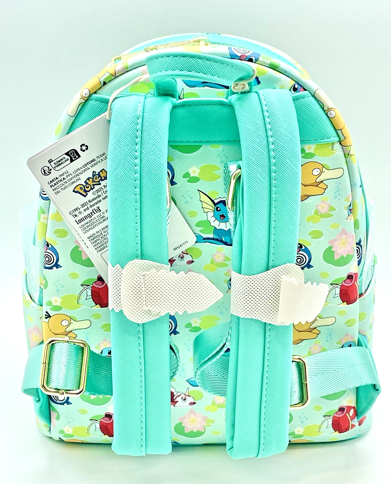 Loungefly x Pokémon Water Type Lily Pad All Over AOP Print Mini Backpack NWT image 3