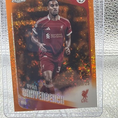 Topps Chrome UEFA Champions League Ryan Gravenberch Liverpool FC #193 Orange /25