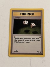 Pokemon TCG Gambler 60/62 Fossil Regular 1st Edition Common- Near Mint Copies!