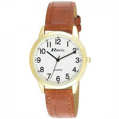 Uhr - 27 mm poliertes rundes Gehäuse schwarzes Kunstlederarmband silber leicht ablesbares Zifferblatt