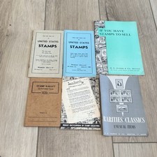 Lot of 6 Vintage Postage Stamp Books & Wallets 1960s/1970s Informational