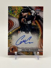 Colton Cowser 2025 Bowman's Best #B24-CC Gold Mini Dimond Auto 1/50 Rookie Card. rookie card picture