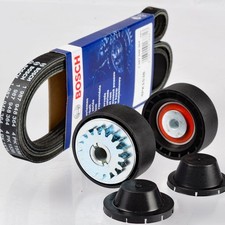 BOSCH 4PK1538 Keilrippenriemen + Rolle für Clio Kangoo Logan Sandero 1.2